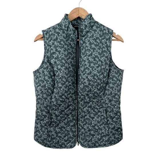 Eddie Bauer teal blue puffer vest  EUC - Picture 1 of 4